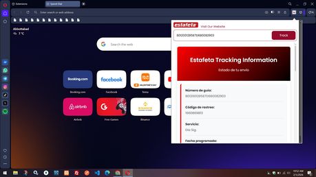 Extensión Estafeta Rastreo - Complementos de Opera