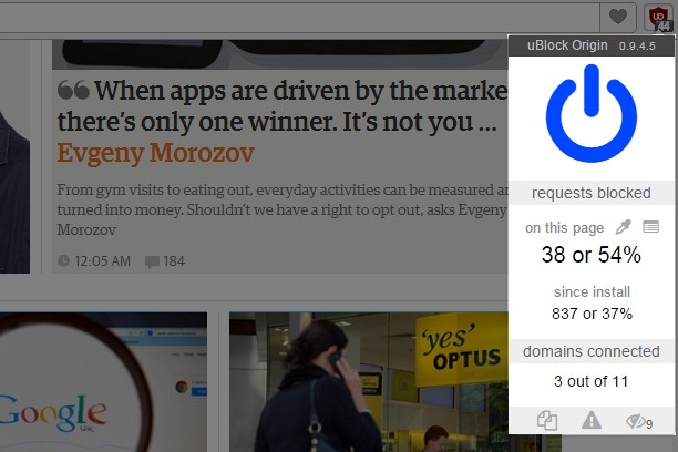 Расширение uBlock Origin - Дополнения Opera