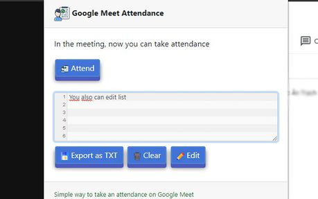 Attendance For Google Meet Extension Opera Add Ons