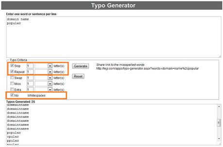 Domaintyper Typo Master