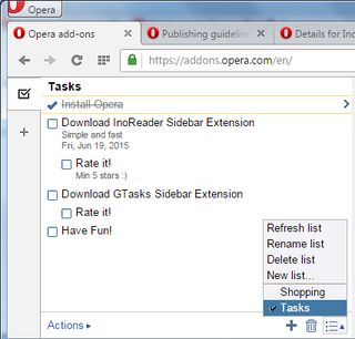 Gtasks Sidebar Extension Opera Add Ons