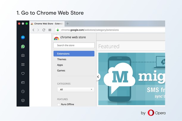 How to download chrome extensions on Opera GX 