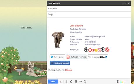 Hima Email Signature extension - Opera add-ons