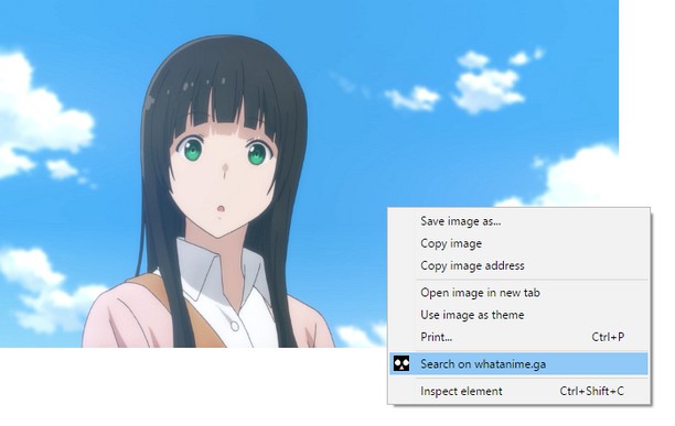 extensão search anime by