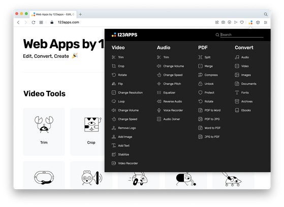 Web Apps By 123apps Extension Opera Add ons