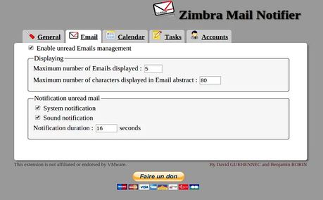 zimbra mail notifier extension opera add ons