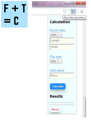 Floor Tile Calculator Extension Opera Add Ons Screenshot For Floor Tile Calculator