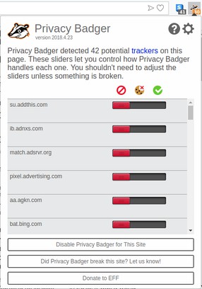 Resultado de imagen de privacy badger
