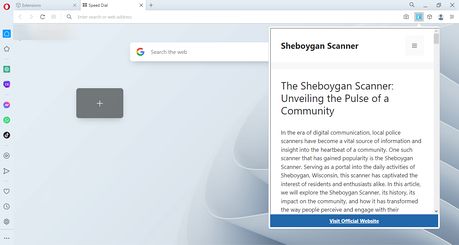 Sheboygan Scanner extension - Opera add-ons