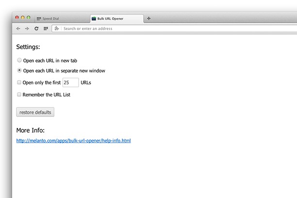 Bulk URL Opener extension - Opera add-ons