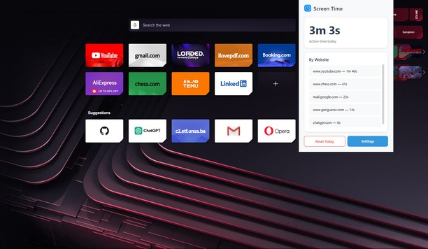 Screen Time Tracker extension - Opera add-ons