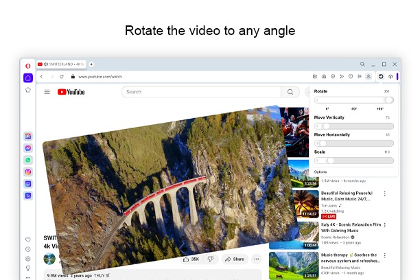 Rotate that Video Player extension - Opera add-ons