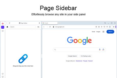 Page Sidebar | Open any page in side panel eklentisi - Opera