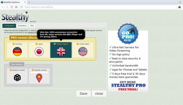 extensão stealthy add ons opera