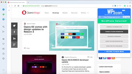 Extension Check Wordpress Version Add Ons Opera