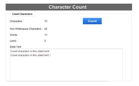 Extensión Character Count - Complementos de Opera