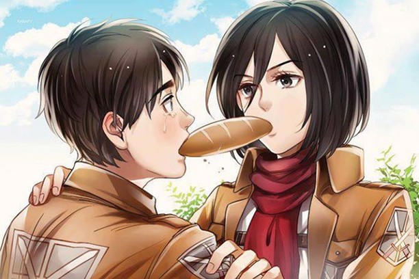 Resultado de imagen para mikasa x eren